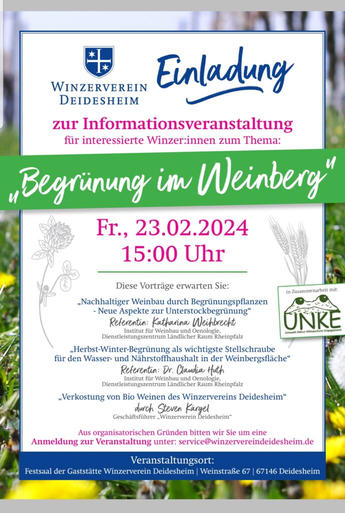 Informationsveranstaltung des Deidesheimer Winzervereins – Wie werden die Weinberge noch grüner?